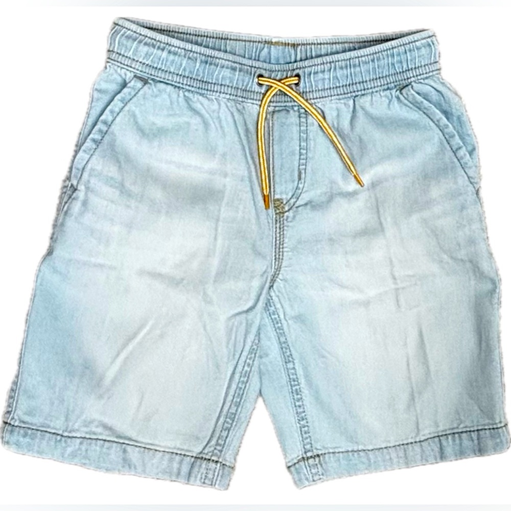 Crazy 8 Light Wash Denim Drawstring Shorts. Boys Sz. 5